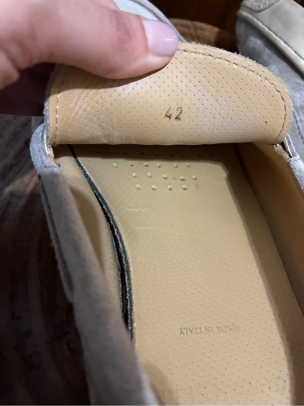 BRUNELLO CUCINELLI Men’s Hybrid Suede Loafers Beige 42 / 9 US Made In Italy - Picture 9 of 11